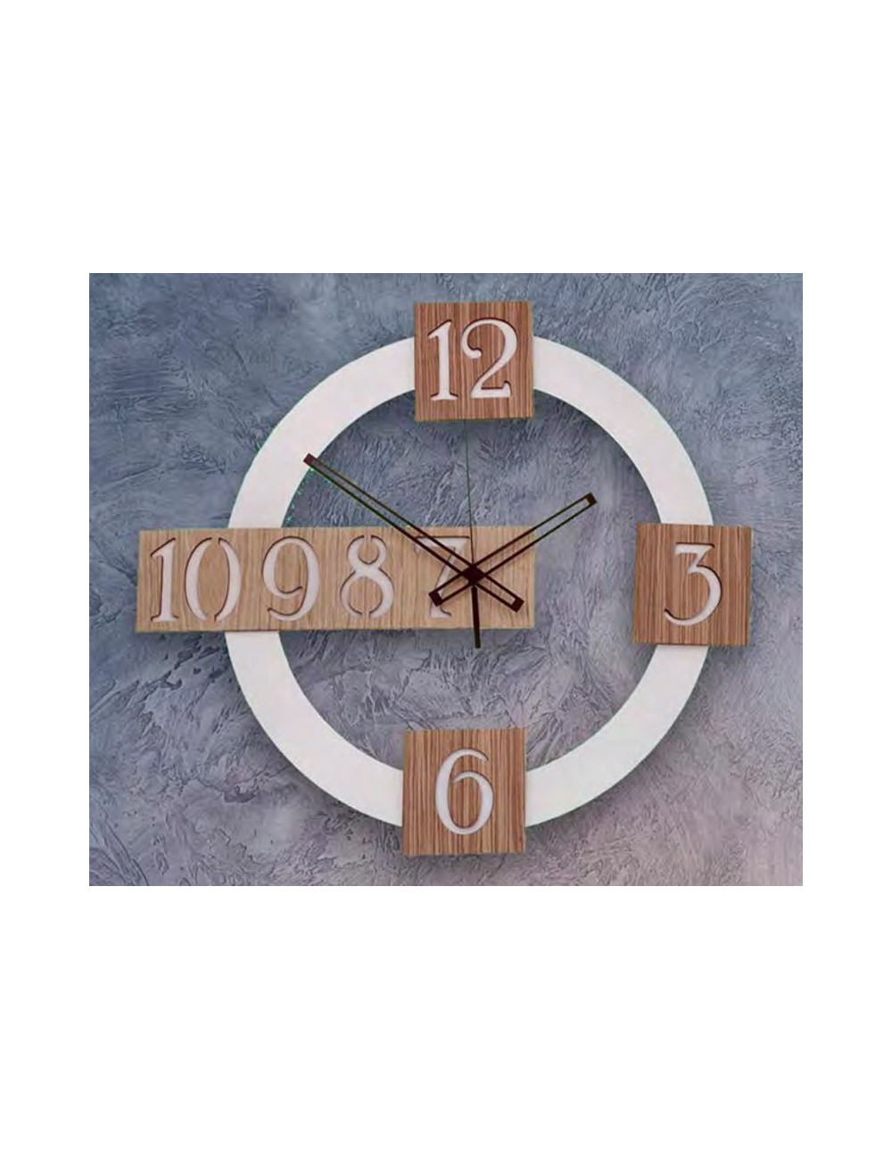 Orologio Da Parete In Metallo E Legno Acc Access Neg Wonderlandstore