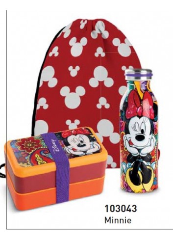 Set Lunch Box + Bottiglia termica + Sacca Minnie 103043 Forever & Ever Egan