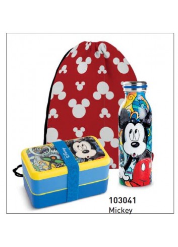 Set Lunch Box + Bottiglia termica + Sacca Mickey 103041 Forever & Ever Egan