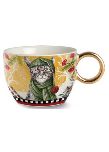 Tazza colazione Natale 2024 Gatto 120118 Egan