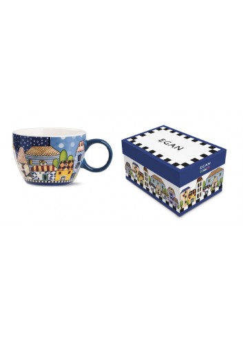 Tazza colazione blu Paese mio 121006 Egan