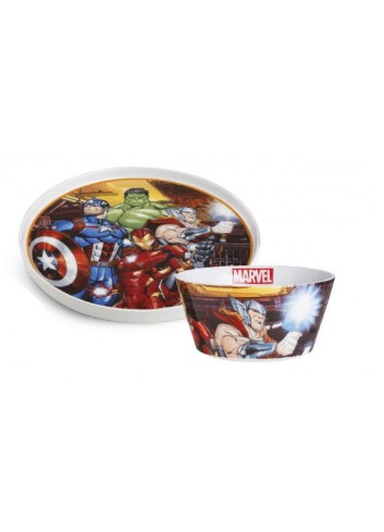 Set piatto dessert e bowl Avengers Marvel 108067 Egan