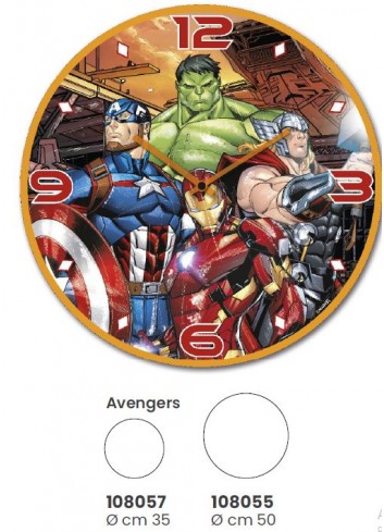 Orologio da parete Avengers 108057 - 108055 Marvel Egan