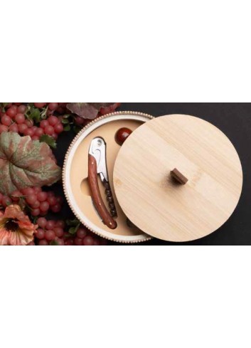 Attrezzi per vino scatola bamboo D9011 Cuorematto