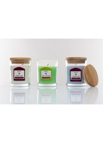 Candele tappo bambu'3 assortite G3771 Kharma Living