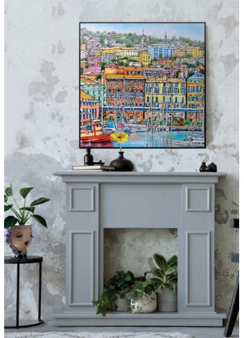 Quadro "Genova il Porto Antico"  101068 - 101069 - 101070 Egan