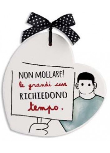 Formella ceramica "Non mollare..." 186008 Pensieri e Parole Egan