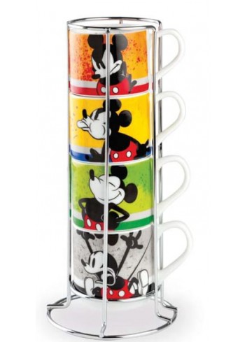 Set minimug impilabile Mickey Mouse PWM02I/4AM Disney Home Egan