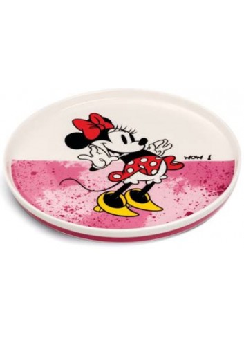 Piatto dessert Minnie rosa 220015 Disney Home Egan