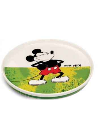 Piatto dessert Mickey Mouse verde 220014 Disney Home Egan