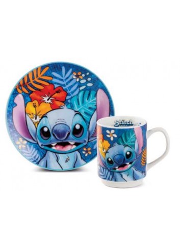 Gift set piatto dessert Stitch blu 122036 Disney  Egan